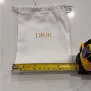 Dior Gold Logo White Pouch